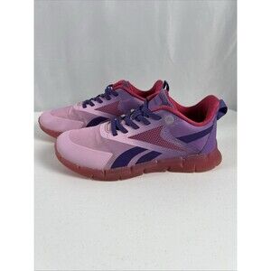 Girls Reebok Slip On Sneakers Size 3 Pink and Purple Athletic Shoes